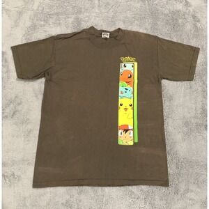 VTG 1999 Nintendo Pokemon Ash Ketchup Pikachu Charmander Squirtle Bulbasaur Tee